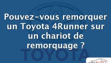 Pouvez-vous remorquer un Toyota 4Runner sur un chariot de remorquage ?